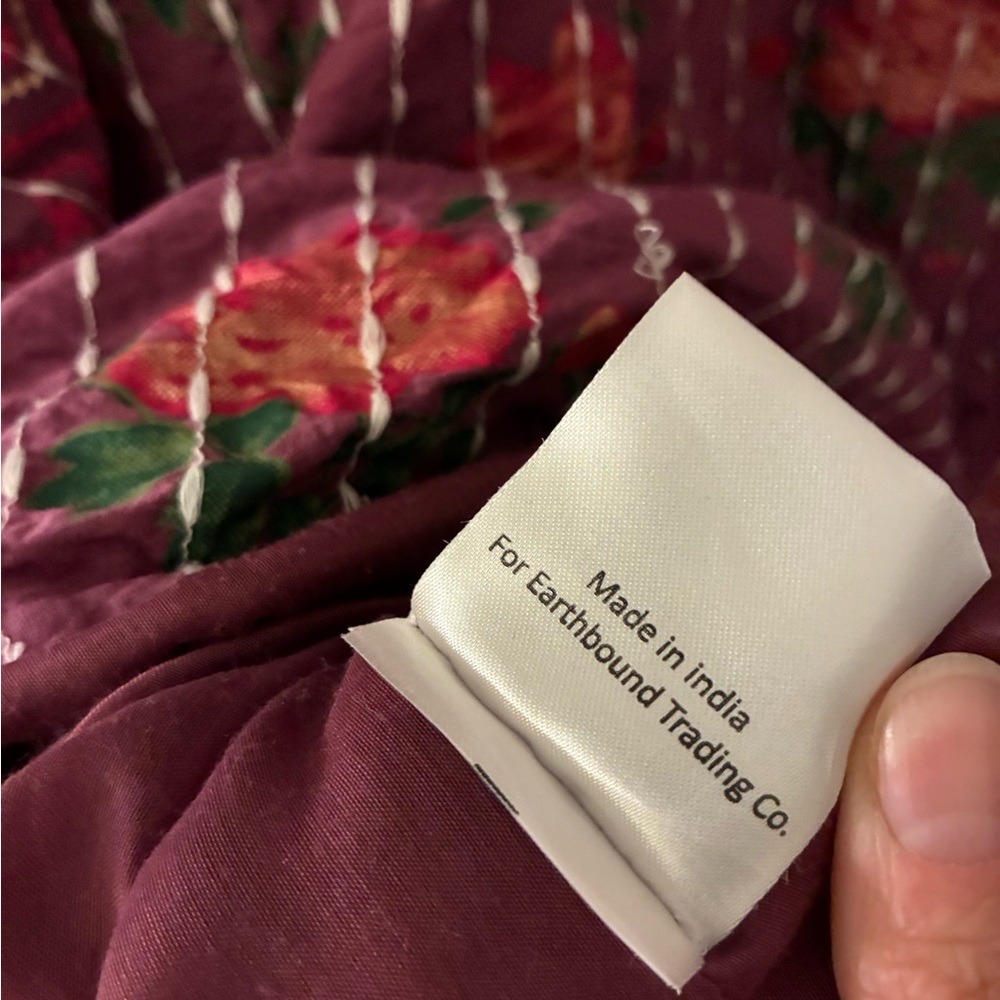 EARTHBOUND Floral Pink Robe oversized - Picture 4 of 5